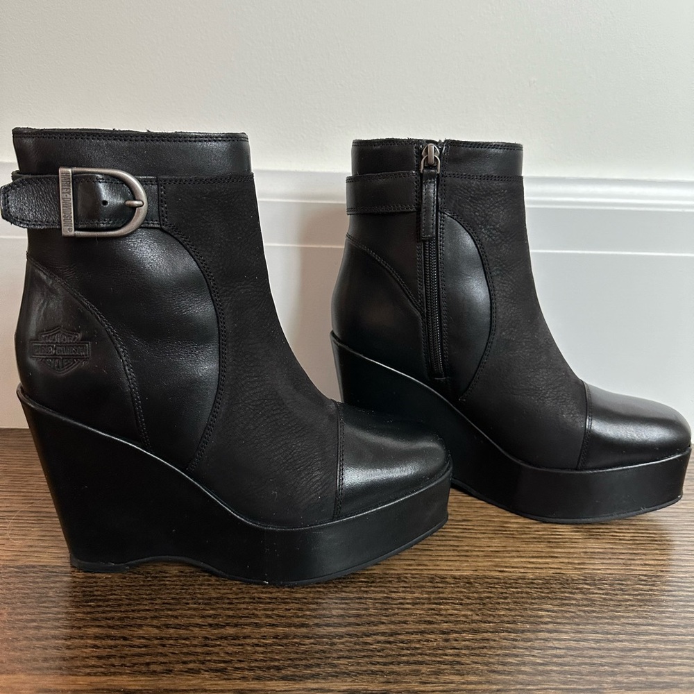Harley Davidson Celina wedge boot size 7.5